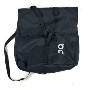 On Cloud Running Black Roll-Top Closure Foldable Backpack